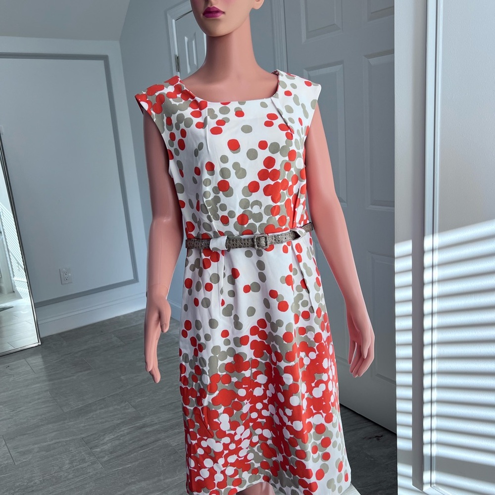 Emma & Michele Vibrant Polka Dot Midi Dress